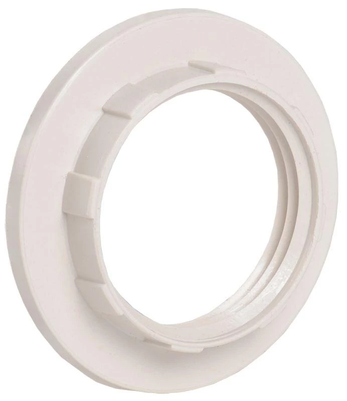 Кольцо к патрону E14 пластик бел. IEK EKP20-01-02-K01
