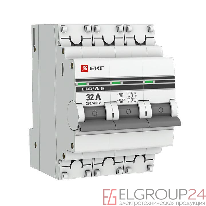 Выключатель нагрузки 3п 32А ВН-63 PROxima EKF SL63-3-32-pro