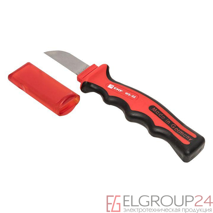 Нож для снятия изоляции с прямым лезвием 1000В WS-32 Professional EKF ws-32